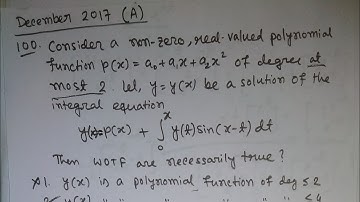 December 2017 question on Integral Equation booklet code A