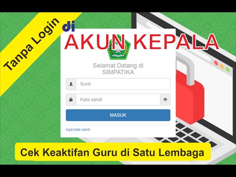 Melihat Keaktifan Guru (Dalam Satu Lembaga) di Simpatika tanpa Log in di akun Kepala