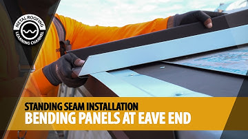 How To Bend Standing Seam Metal Roofing Panels. Notching & Folding At Eave Ends - Step By Step Video