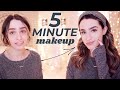 Easy 5 minute makeup tutorial  real time  talk through