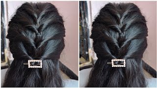 Simple Elegant Braid Hairstyle Tutorial New Hairstyle For Weddings And Functions