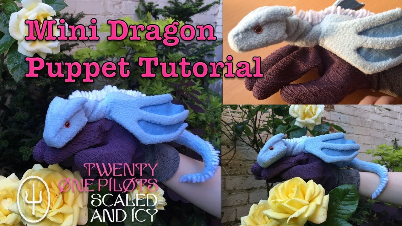 how to make a twenty one pilots scaled and icy dragon hand puppet