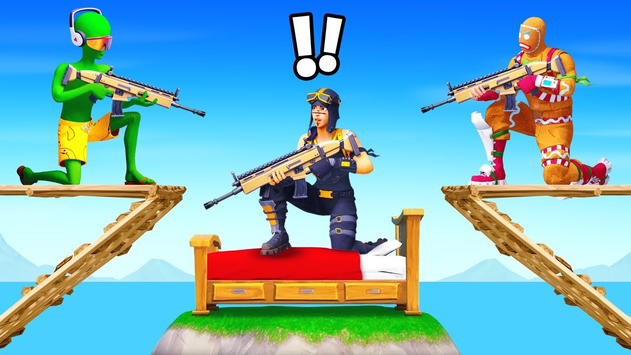 4 YOUTUBER spielen BEDWARS in Fortnite aber ich HACKE!