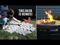 EASIEST DIY PATIO AND FIRE PIT SEATING AREA 🔥