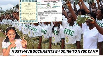 NYSC: Most important documents you should never leave behind when going to NYSC ORIENTATION CAMP.