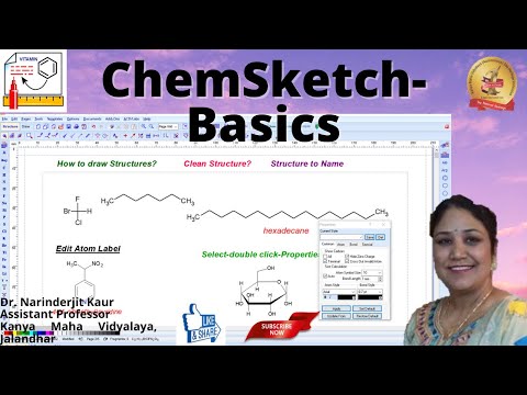 ChemSketch సవరణ నిర్మాణాలు