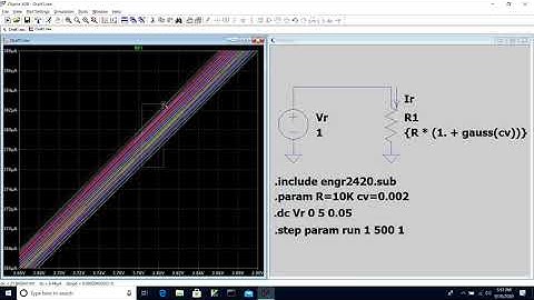 LTspice Tutorial: Monte Carlo Simulations of a Resistor and of a Noninverting Amplifier