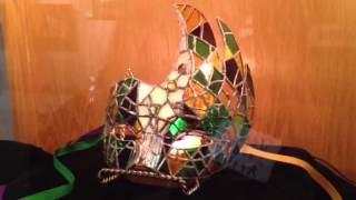 Crafts - Soldering to create a 3-D Stained Glass Mardi Gras Mask