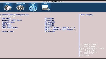Intel Core M Compute Stick STK2M3W64CC BIOS Settings