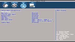 Intel Core M Compute Stick STK2M3W64CC BIOS Settings