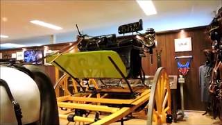 Tandemcart and curricle at Van der Wiel harness makers, 4 nov 2017