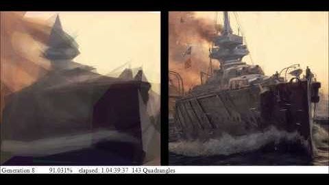 Genetically duplicating a battleship with quadrangles