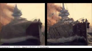 Genetically duplicating a battleship with quadrangles