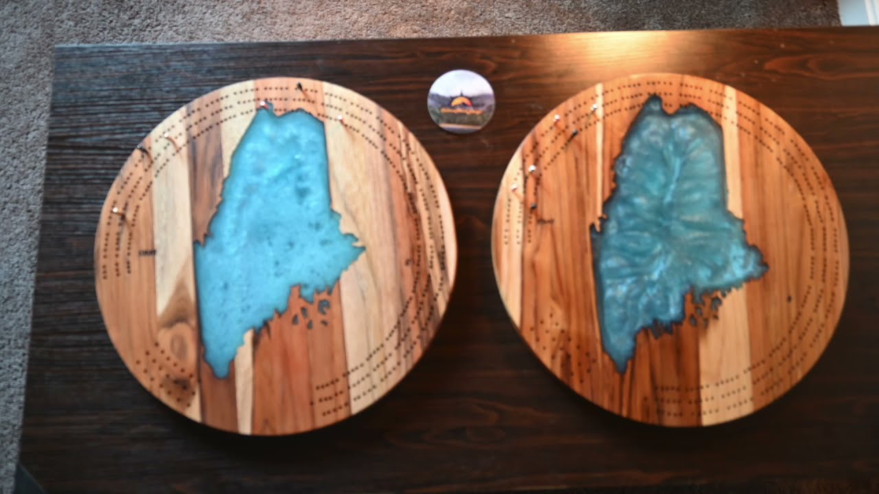 DIY Epoxy Poured Cribbage Board - Step By Step Video