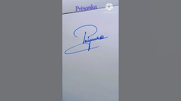 Priyanka name beautiful signature #priyanka signature style #calligraphy #shorts #priyanka #viral