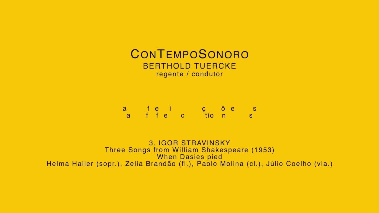 IGOR STRAVINSKY - Three Songs from William Shakespeare (1953) | Helma Haller (soprano}