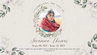 SARAMMA THOMAS | MEMORIAL SERVICE | SEPTEMBER 29, 2023