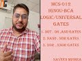 Logic Gates | Universal Gates | Proof Universal Gates(Hindi) | MCS-012 IGNOU Tutorials | Exam Help