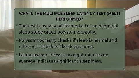 Why Is The Multiple Sleep Latency Test (MSLT) Performed? - Sleep Apnea Support Network