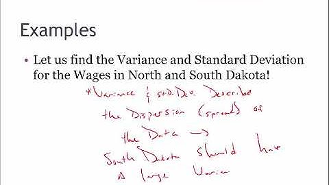 Measures of Dispersion - Range, Variance, & Standard Deviation