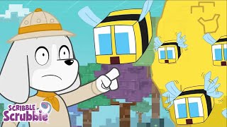 The Virtual World is a BUZZ   FULL EPISODES  Scribble Scrubbie Pets | Crayola Cartoons for Kids