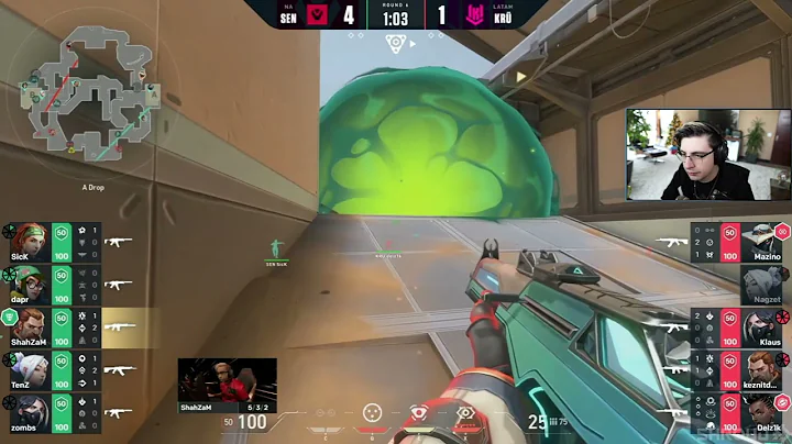 Shroud reacts to KRÜ Esports vs Sentinels - VALORANT Champions: Berlin – Group Stage(MAP1, FRACTURE)