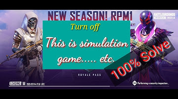 Turn Sound Off This is Simulation Game|Awaz band kare|BGMI YEAR2021