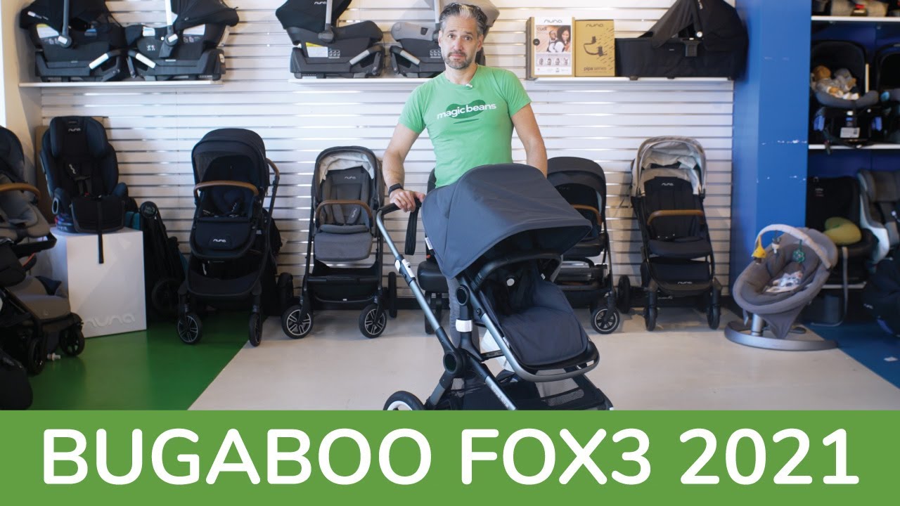 Bugaboo Fox 3 Complete Full-Size Stroller - The Most Advanced Comfort  Stroller -Black/Midnight Black-Misty White