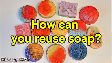 ASMR soap cutting • How can you reuse soap • handmade soap • soap carving • relaxing video • 4K