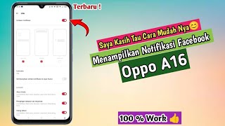 Cara Menampilkan Notifikasi Aplikasi Facebook Di Hp Oppo A16 Terbaru