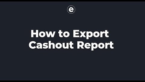 How to Export Cash Out Report in eatOS Dashboard