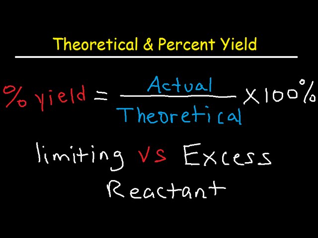 Theoretical Actual Percent Yield Error Limiting Reagent And Excess Reactant That Remains Youtube