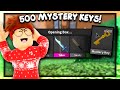 I UNBOXED 500 MYSTERY KEYS IN MM2... (I GOT A GODLY GEMSTONE!)