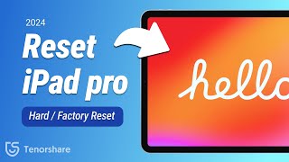 How to Hard Reset or Factory Reset your iPad pro - 2024 - iPad Air, iPad mini