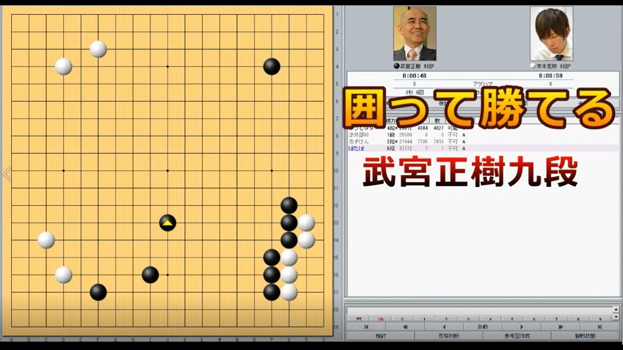 囲碁【武宮正樹九段対本木克弥八段解説】【天元戦予選A】 - YouTube