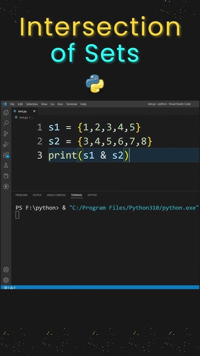 How to Find Intersection of Sets in Python ? #shorts - YouTube
