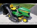 John Deere X320 rider mower. A quick look!