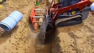 Amazing Large Water Pipe Installation and Backfill RC Scale Models 1:14