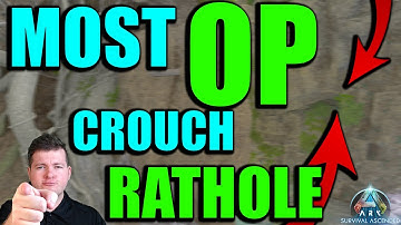 OP CROUCH Rathole on Ragnarok MOST BROKEN Base Location in Ark Survival Ascended! UNSEEN