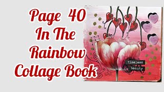 Red  Week 40 in the Little Rainbow Collage Book