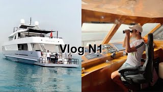 Vlog N1: Luxury Mega Yacht trip Abu Dhabi with my friends