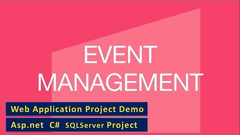 Event Management ASP.net C# Online Project | Marriage Corporate Party Birthday Event | asp151