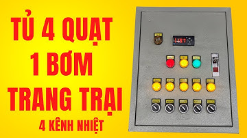 Tủ trang trại bật tắt tự động 4 quạt 1 bơm theo nhiệt độ | Tu Dien DITICO