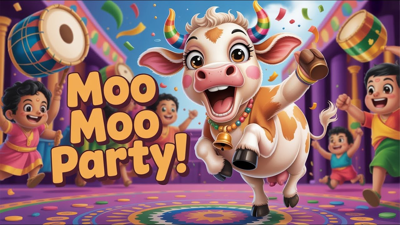 🐄 Cow Dance Party! Mattu Pongal Moo Moo Song 🎉 | Kids Fun Video