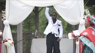 Groom walks down the aisle to WWE the Rock's Entrance Music at Nigerian Wedding  by Redwood Studio