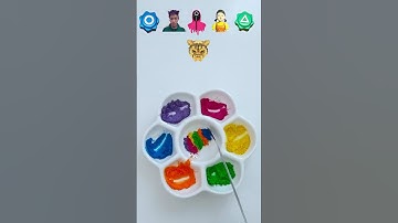 Guess the mixed color of Squid Game2 #colormix #squidgame #오징어게임 #asmr #satisfying