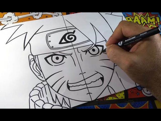 Como desenhar NARUTO VS BORUTO passo a passo 