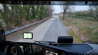 POV Actros 1851 descent towards the Adriatic coast