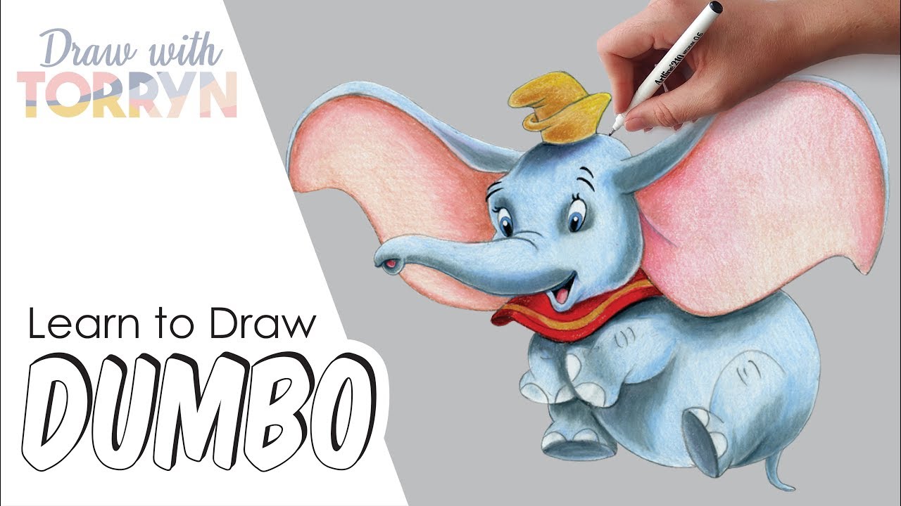 How to draw DISNEY DUMBO | Step by Step Drawing Tutorial | easy ðŸ ˜ðŸ ˜ ï¸ 