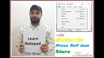 File Menu in Notepad| amanT4 | computer knowledge by aman sir